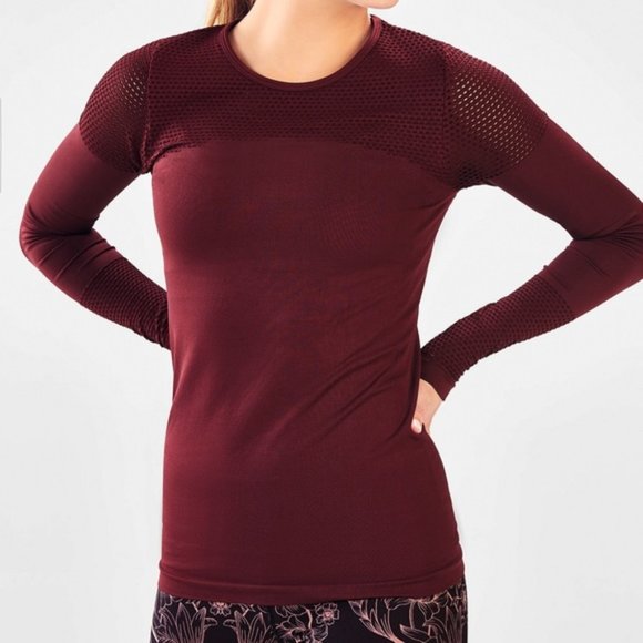 Fabletics Tops - Fabletics Musetta Seamless Mesh Long Sleeve Top